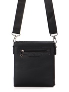 Сумка мужская, 20*6*23, отд на молнии, 2 н/карман, длин ремень, черный - Фото 1