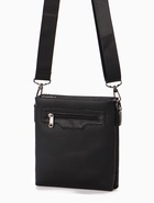 Сумка мужская, на молнии, длинный ремень, 2 наружных кармана, 20×6×23 см, чёрная - Фото 3