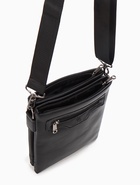 Сумка мужская, на молнии, длинный ремень, 2 наружных кармана, 20×6×23 см, чёрная - Фото 8