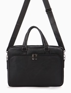 Сумка деловая, мужская, на молнии, длинный ремень, 38×8×29 см, чёрная - Фото 1