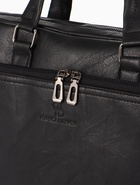 Сумка деловая, мужская, на молнии, длинный ремень, 38×8×29 см, чёрная - Фото 2