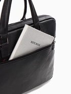 Сумка деловая, мужская, на молнии, длинный ремень, 38×8×29 см, чёрная - Фото 7