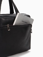 Сумка деловая, мужская, на молнии, длинный ремень, 38×8×29 см, чёрная - Фото 9