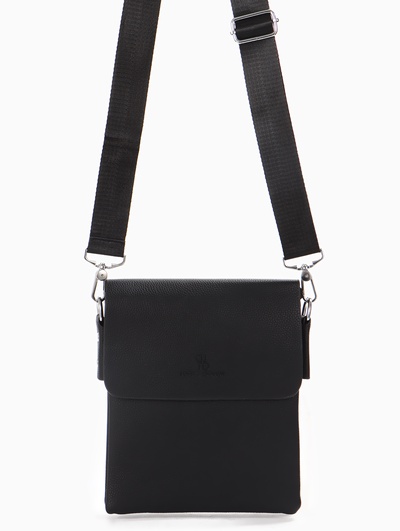 Сумка планшет муж, 19*2*23, 2 отд на молнии,  н/карм, длин рег ремень, черный