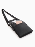 Сумка планшет муж, 19*2*23, 2 отд на молнии,  н/карм, длин рег ремень, черный - Фото 11