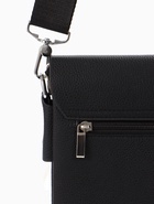 Сумка планшет мужская, 2 отделения, на молнии, длинный ремень, 19×2×23 см, чёрная - Фото 14