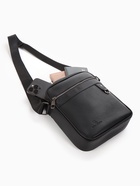 Сумка мужская, 21*7*25 см, отд на молнии, 2 н/карман, длин рег.ремень, черный - Фото 11