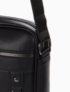 Сумка мужская, на молнии, два наружных кармана, длинный ремень, 21×7×25 см, чёрная - Фото 12