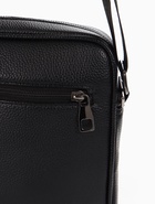 Сумка мужская, на молнии, два наружных кармана, длинный ремень, 21×7×25 см, чёрная - Фото 14