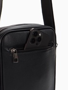 Сумка мужская, на молнии, два наружных кармана, длинный ремень, 21×7×25 см, чёрная - Фото 6