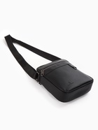 Сумка мужская, 21*7*25 см, отд на молнии, 2 н/карман, длин рег.ремень, черный - Фото 8