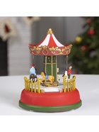 УЦЕНКА Фигура светодиодная «Карусель с лошадками» 12×12×16 см, 4 LED, от батареек ААAx3, RGB 10982802