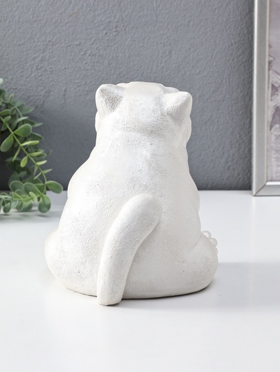 Фигурка гипс «Кот Пряник», 18.5×17×19 см, перламутр