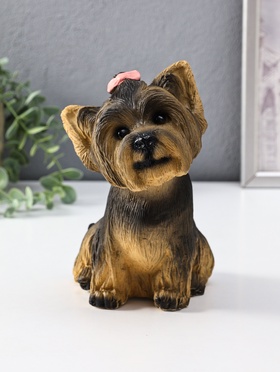 Фигурка Щенок Йорк, бежевый  21*13*20 10975169