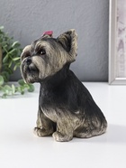 Копилка для денег «Щенок Йорк», гипс, тёмный, 21×13×20 см - Фото 3