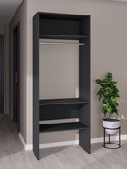 Вешалка модульной гардеробной системы «Модус», 2090×800×420 мм, цвет графит - Фото 4