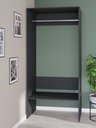 Вешалка модульной гардеробной системы «Модус», 2090×1000×520 мм, цвет графит - Фото 2