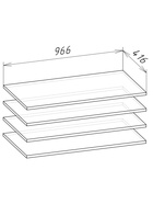 Комплект модульной гардеробной системы «Модус», 2800×2080×510 мм, цвет графит - фото 68175838