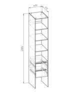 Комплект модульной гардеробной системы «Модус», 2800×2080×510 мм, цвет графит - фото 68175839
