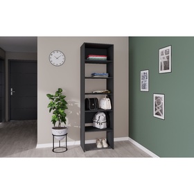 Стеллаж модульной гардеробной системы «Модус», 2090×600×420 мм, цвет графит