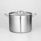 УЦЕНКА Кастрюля «Общепит», 15 л, d=30 см, h=22 см, металлическая крышка, нет ручки - Фото 1