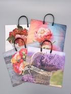 Пакет «Цветы ассорти», полиэтиленовый с пластиковой ручкой, 38×34 + 3 см, 90 мкм - Фото 1