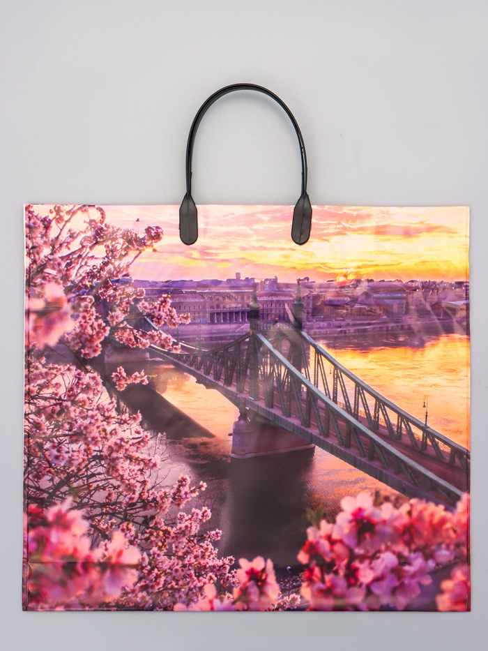 Пакет «Дунай», полиэтиленовый с пластиковой ручкой, 38×34 + 3 см, 90 мкм - Фото 1