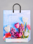 Пакет «Цветочный уют», полиэтиленовый с пластиковой ручкой, 38×45 + 3 см, 90 мкм - Фото 2