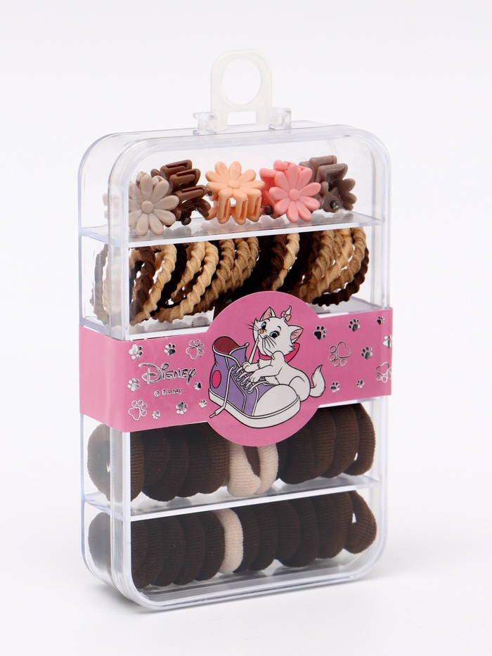 Набор резинок и заколок в контейнере, Коты аристократы - Фото 1