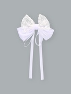 Бант для волос на заколке с лентами «Цветы», белый, Принцессы - Фото 2
