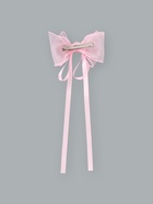 Бант для волос на заколке с лентами, розовый, Кошечка Мари - Фото 4