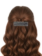 Заколка - автомат для волос QF «Фелиса», 8 см, чёрно-золотая - Фото 6