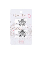 Крабики для волос QF «Орнелла», набор 2 шт., 2 см, серебро (комплект 2 шт) - фото 67929298