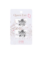 Крабики для волос QF «Орнелла», набор 2 шт., 2 см, серебро  (артикул 10903385)  большой выбор товаров оптом и в розницу по низким ценам с доставкой