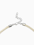 Кулон на жгуте текстильном "Ракушка", цвет бело-серебристый 10905789