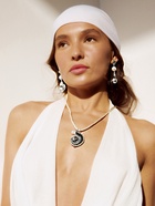 Кулон на шнурке «Ракушка», бело-серебристый  (артикул 10905789)  большой выбор товаров оптом и в розницу по низким ценам с доставкой