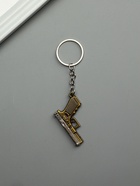 Брелок металл "Пистолет" двигается затвор МИКС 3х4,3х0,5 см 10934819
