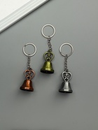 Брелок для ключей на кольце «Колокольчик - медвежонок в сердце», металл, 5×2.8×2.8 см, МИКС - Фото 1