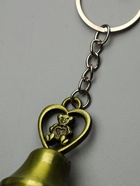 Брелок для ключей на кольце «Колокольчик - медвежонок в сердце», металл, 5×2.8×2.8 см, МИКС - Фото 4