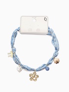 Колье-чокер на платке "Стиль". цвет голубой с золотом 10936557