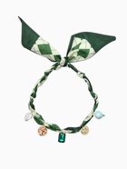 Колье-чокер на платке "Стиль". цвет изумрудный с золотом 10936558