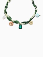 Колье-чокер на платке "Стиль". цвет изумрудный с золотом 10936558