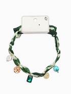 Колье-чокер на платке "Стиль". цвет изумрудный с золотом 10936558