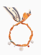 Колье-чокер на платке "Стиль". цвет оранжевый с золотом 10936559