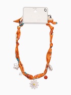 Колье-чокер на платке "Стиль". цвет оранжевый с золотом 10936559