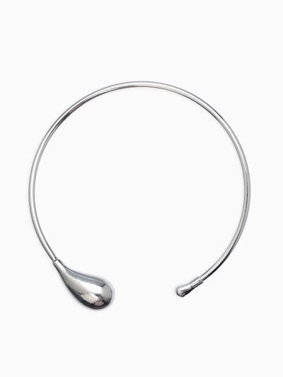 Колье чокер «Капли БО», цвет серебро