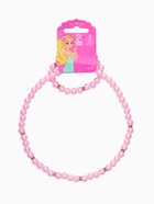 Набор детский «Выбражулька» 2 предмета: бусы, браслет, жемчуг стразы, цвет нежно-розовый 10937159