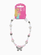 Бусы детские "Выбражулька" стиль, бабочка, цвет бело-розовый в серебре 10938293