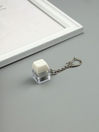 Брелок - антистресс для ключей на карабине «Кнопка кейкап», световой, белый, 2?2?2.6 см (комплект 3 шт) - фото 65468203