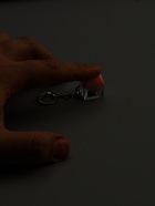 Брелок - антистресс для ключей на карабине «Кнопка кейкап», световой, белый, 2?2?2.6 см (комплект 3 шт) - фото 65468205